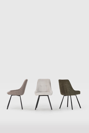 Set di 4 sedie in tessuto Cloen 52x85 cm