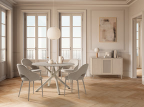 Madia 3 ante con gamba in metallo Hinti 125x80 cm
