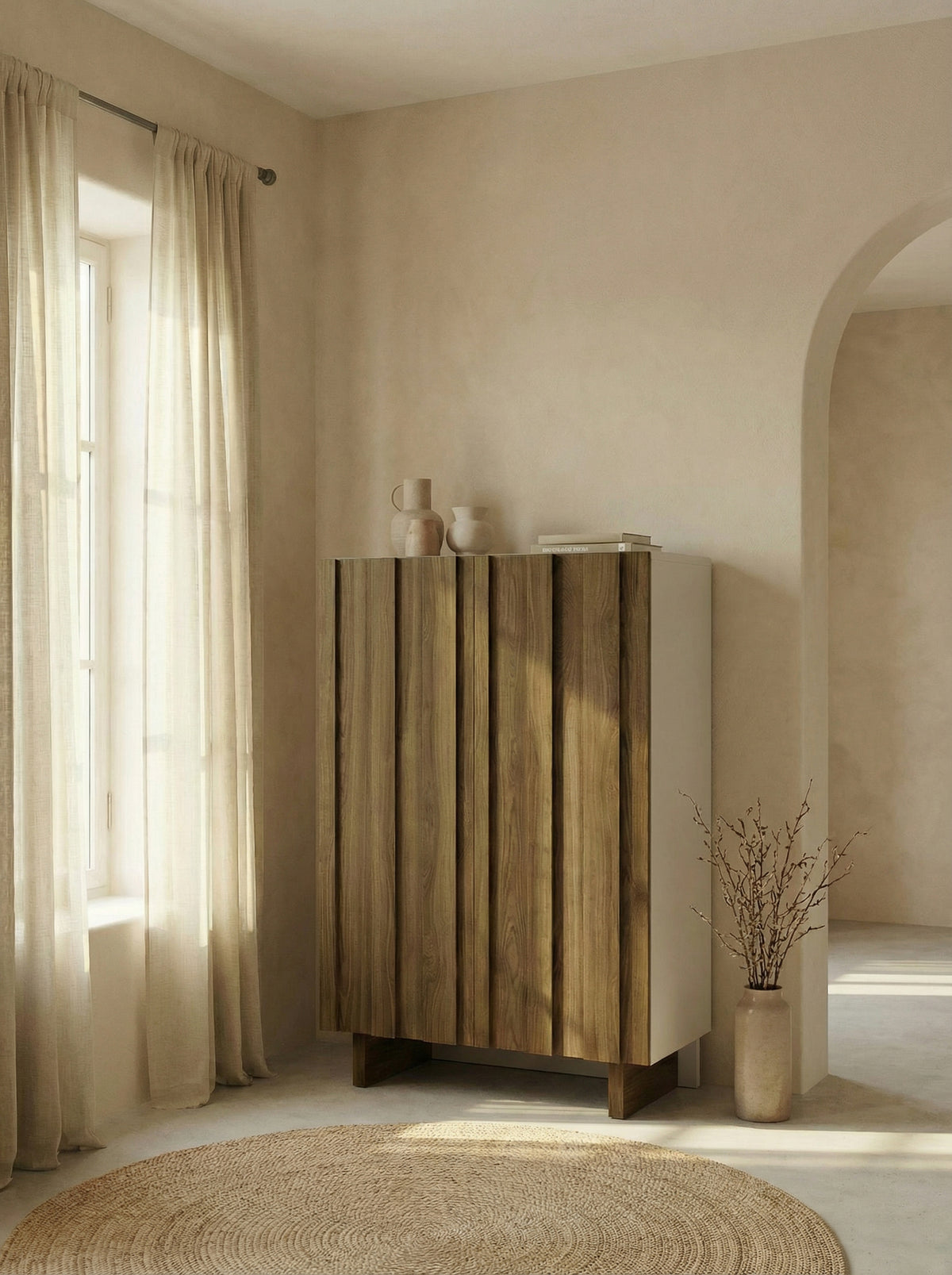 Credenza 2 ante in legno di pino Cosmos 90x120 cm