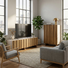 Credenza 2 ante in legno di pino Cosmos 90x120 cm