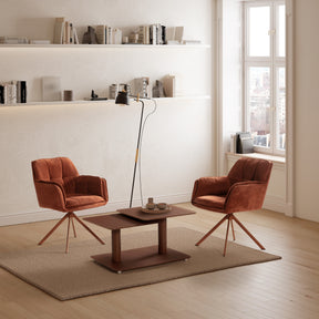 Set di 2 poltrone girevoli Swivy 67x84 cm