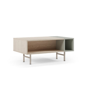 Tavolino in legno con gamba in metallo Thais 100x45 cm