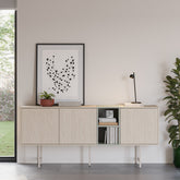Madia 3 ante con gamba in metallo Thais 180x80 cm