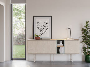 Madia 3 ante con gamba in metallo Thais 180x80 cm