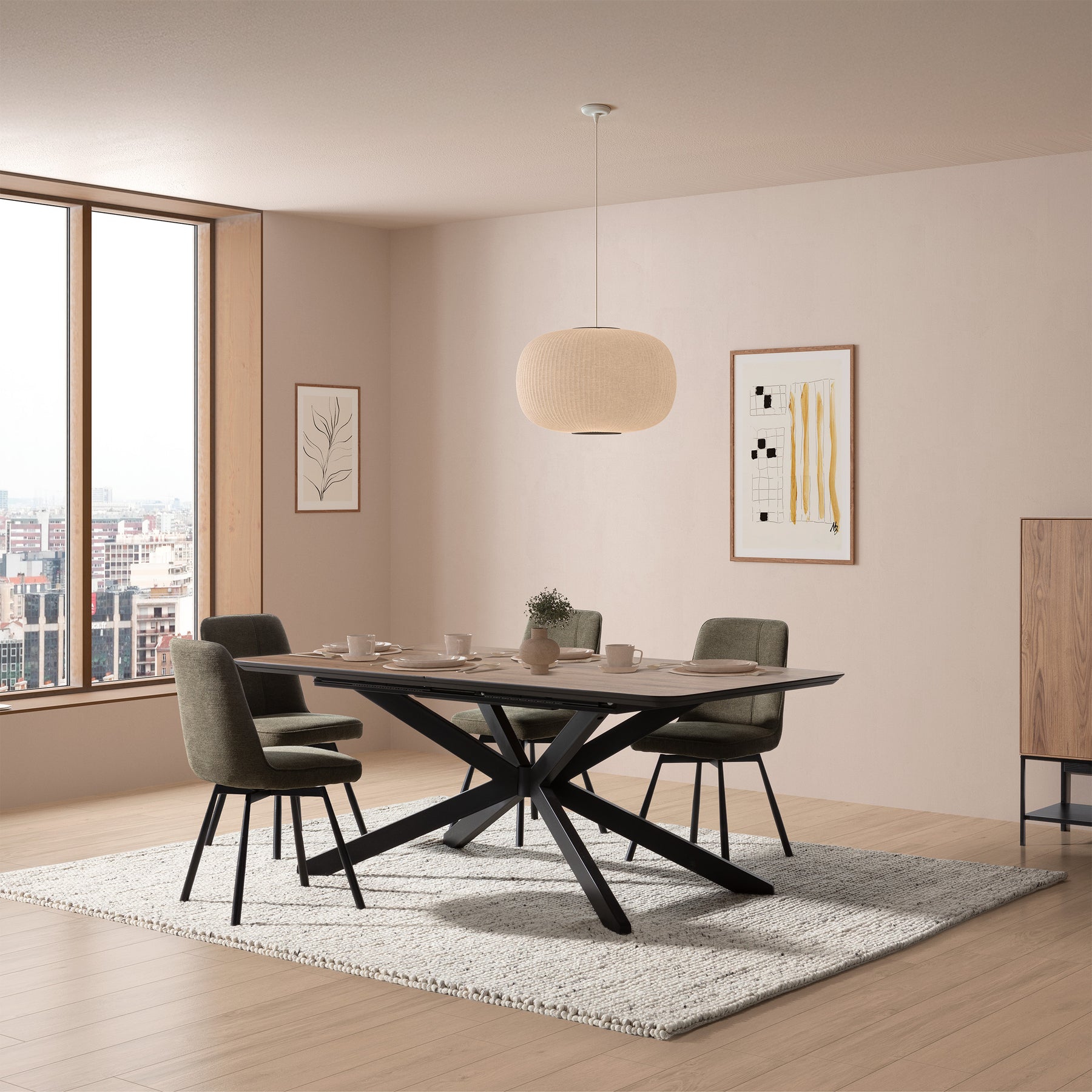 Tavolo rettangolare allungabile Adinos 190/250x75 cm