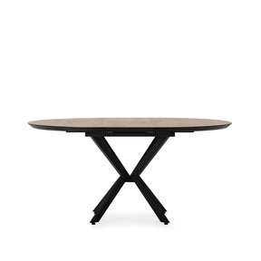 Tavolo rotondo allungabile con gamba in metallo Nayra 126/160x75 cm