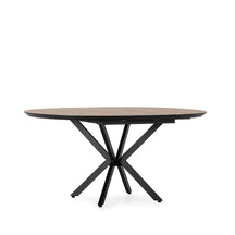 Tavolo rotondo allungabile con gamba in metallo Nayra 126/160x75 cm