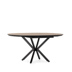 Tavolo rotondo allungabile con gamba in metallo Nayra 126/160x75 cm