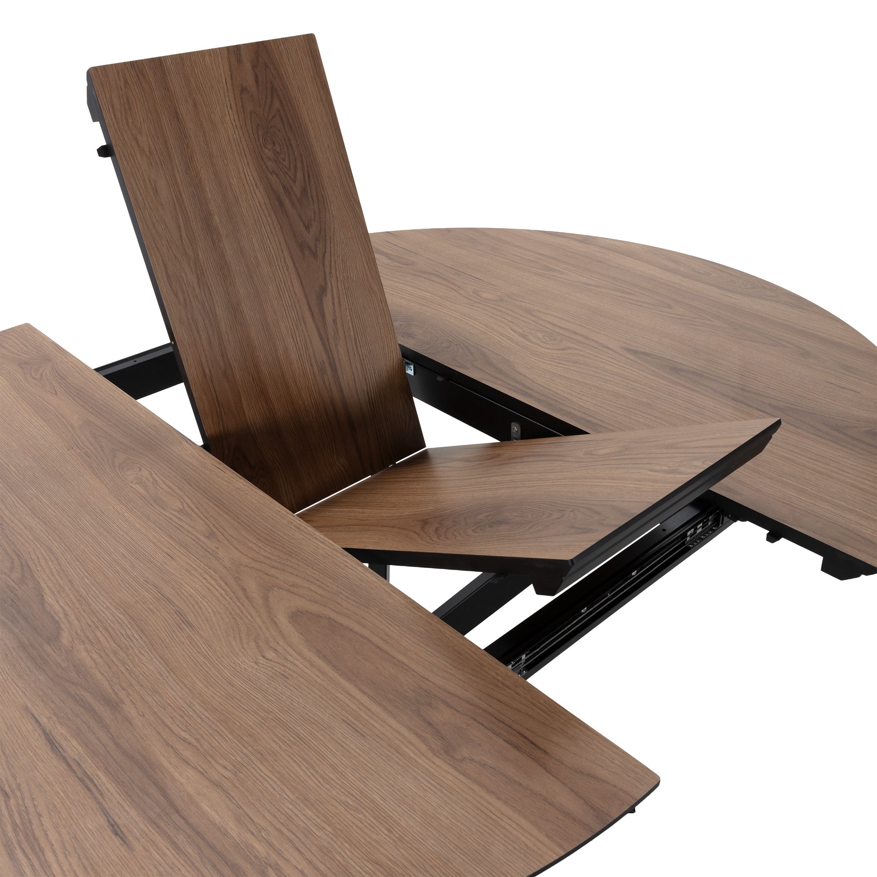 Tavolo rotondo allungabile con gamba in metallo Nayra 126/160x75 cm