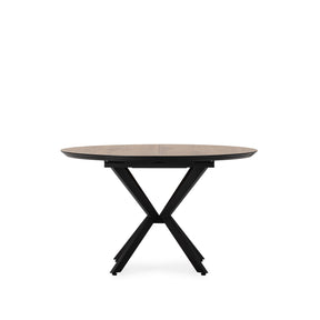 Tavolo rotondo allungabile con gamba in metallo Nayra 126/160x75 cm