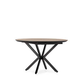 Tavolo rotondo allungabile con gamba in metallo Nayra 126/160x75 cm