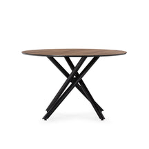 Tavolo rotondo con gamba in metallo nero Hugo 76x120 cm