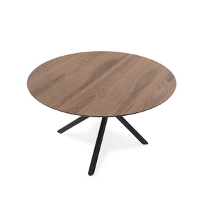 Tavolo rotondo con gamba in metallo nero Hugo 76x120 cm