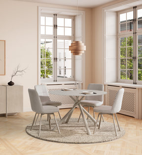 Tavolo rotondo con gamba in metallo Elly 120x75 cm