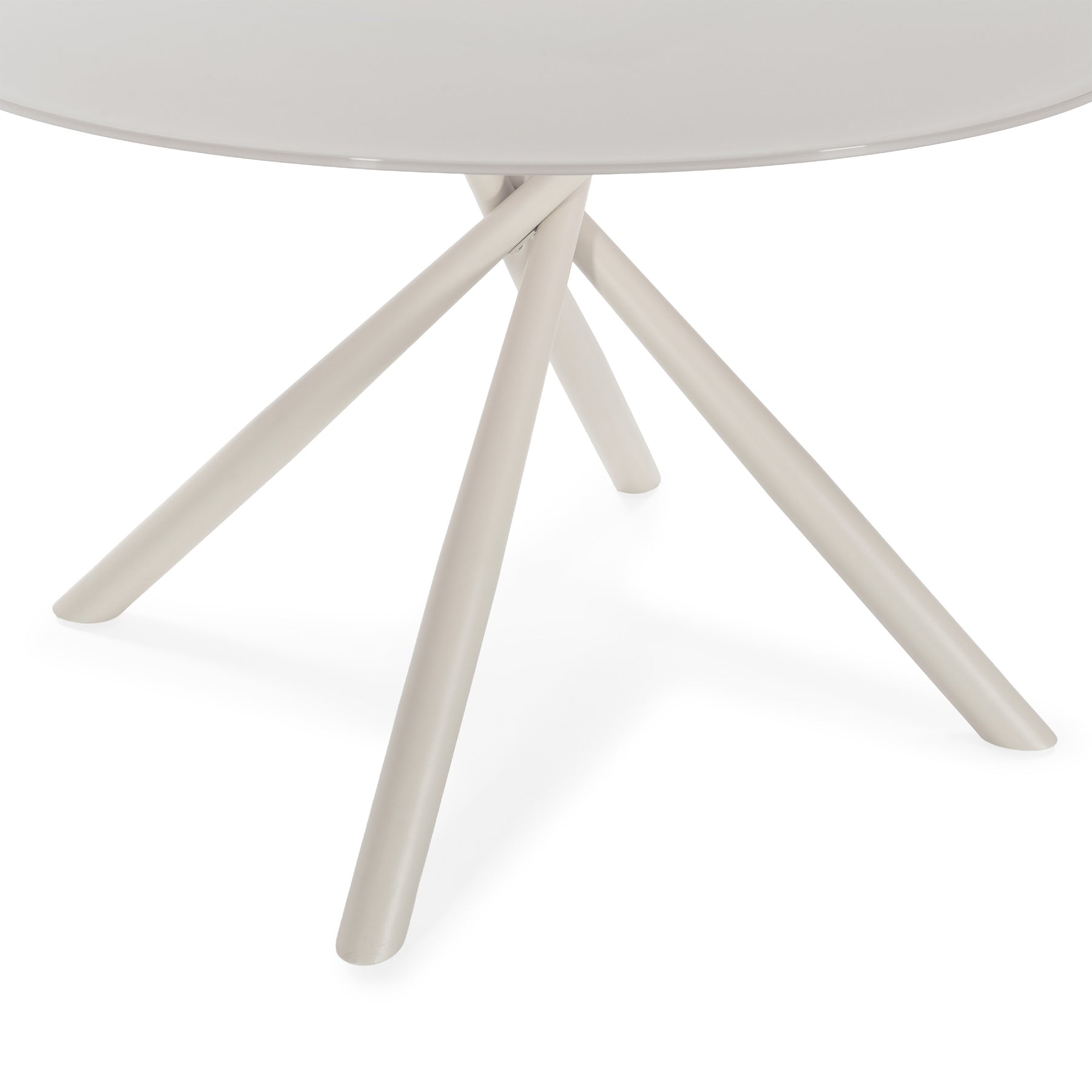 Tavolo rotondo con gamba in metallo Elly 120x75 cm