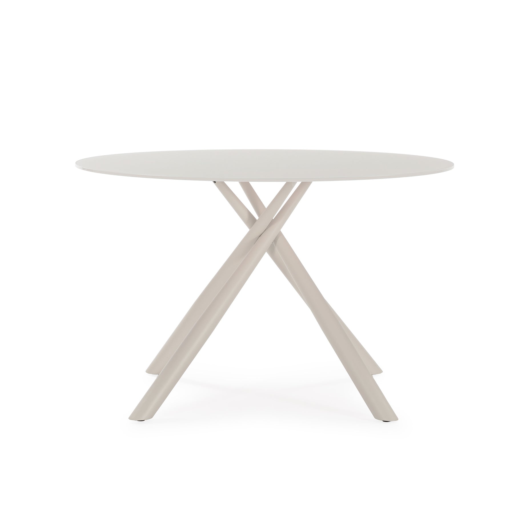 Tavolo rotondo con gamba in metallo Elly 120x75 cm