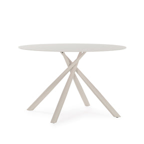 Tavolo rotondo con gamba in metallo Elly 120x75 cm