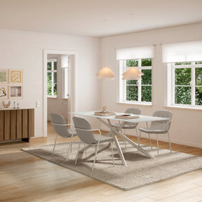 Tavolo rettangolare con gamba in metallo Lexy 180x75 cm