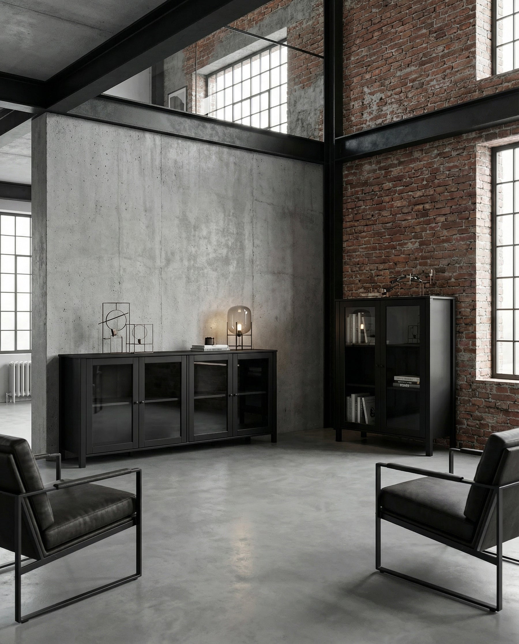 Madia 4 ante in legno di pino Herity 186x80 cm