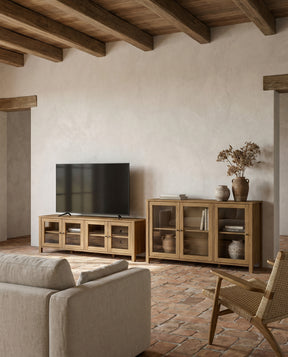 Mobile TV 4 ante in legno di pino Herity 150x50 cm