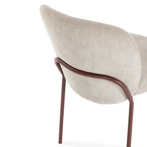 Set di 4 sedie in tessuto beige Qube 51x85 cm
