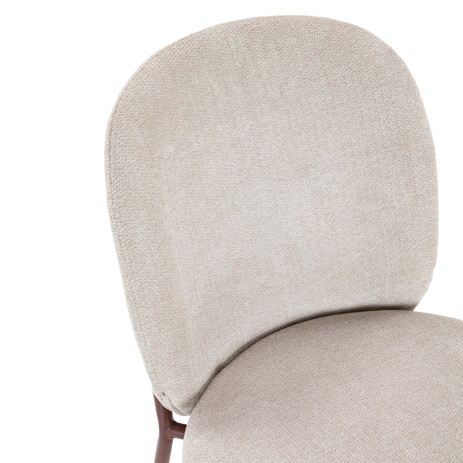 Set di 4 sedie in tessuto beige Qube 51x85 cm