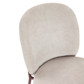 Set di 4 sedie in tessuto beige Qube 51x85 cm