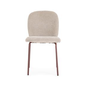 Set di 4 sedie in tessuto beige Qube 51x85 cm