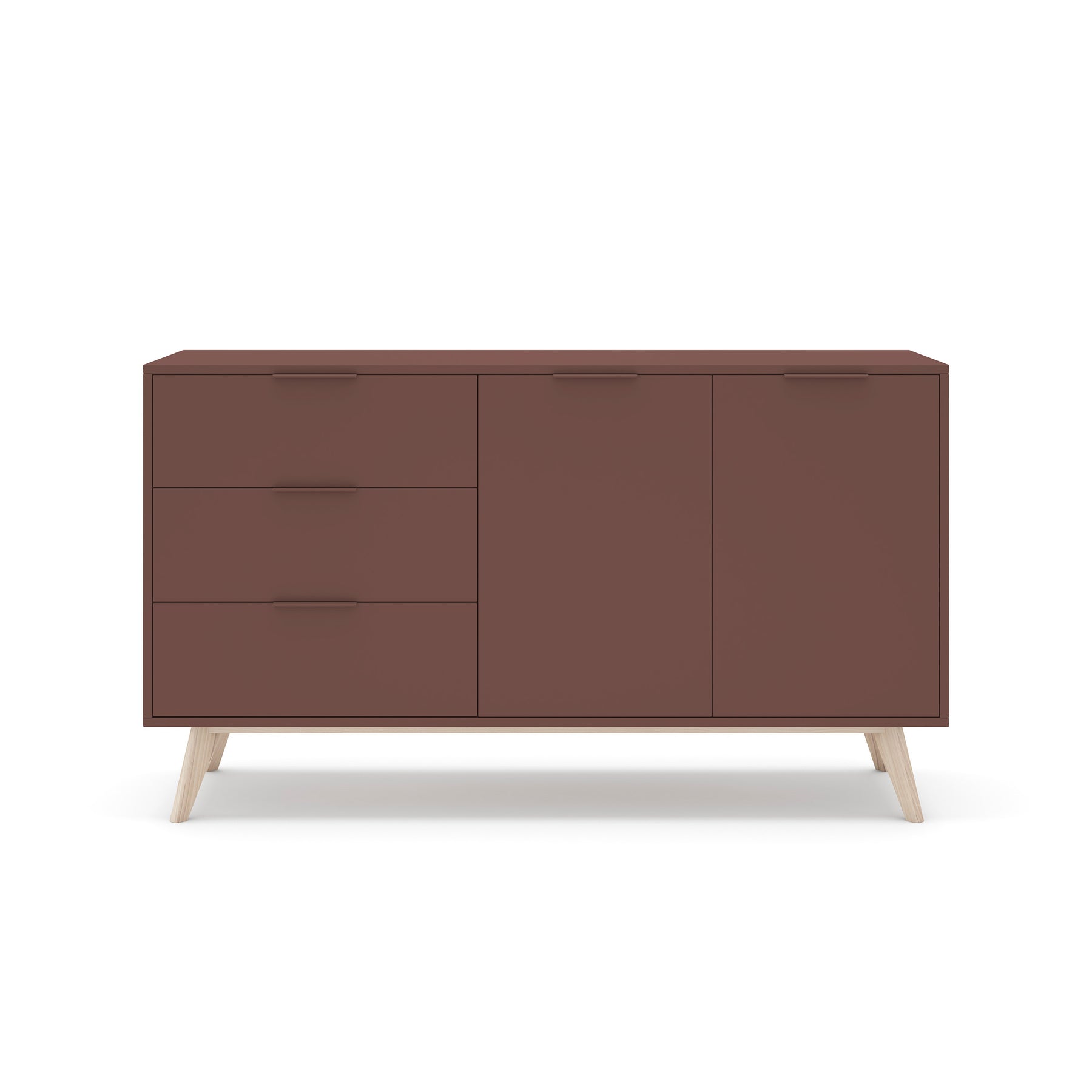 Madia 2 ante 3 cassetti in legno di pino Lith 140x81 cm