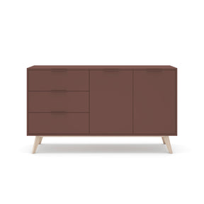 Madia 2 ante 3 cassetti in legno di pino Lith 140x81 cm