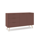 Madia 2 ante 3 cassetti in legno di pino Lith 140x81 cm