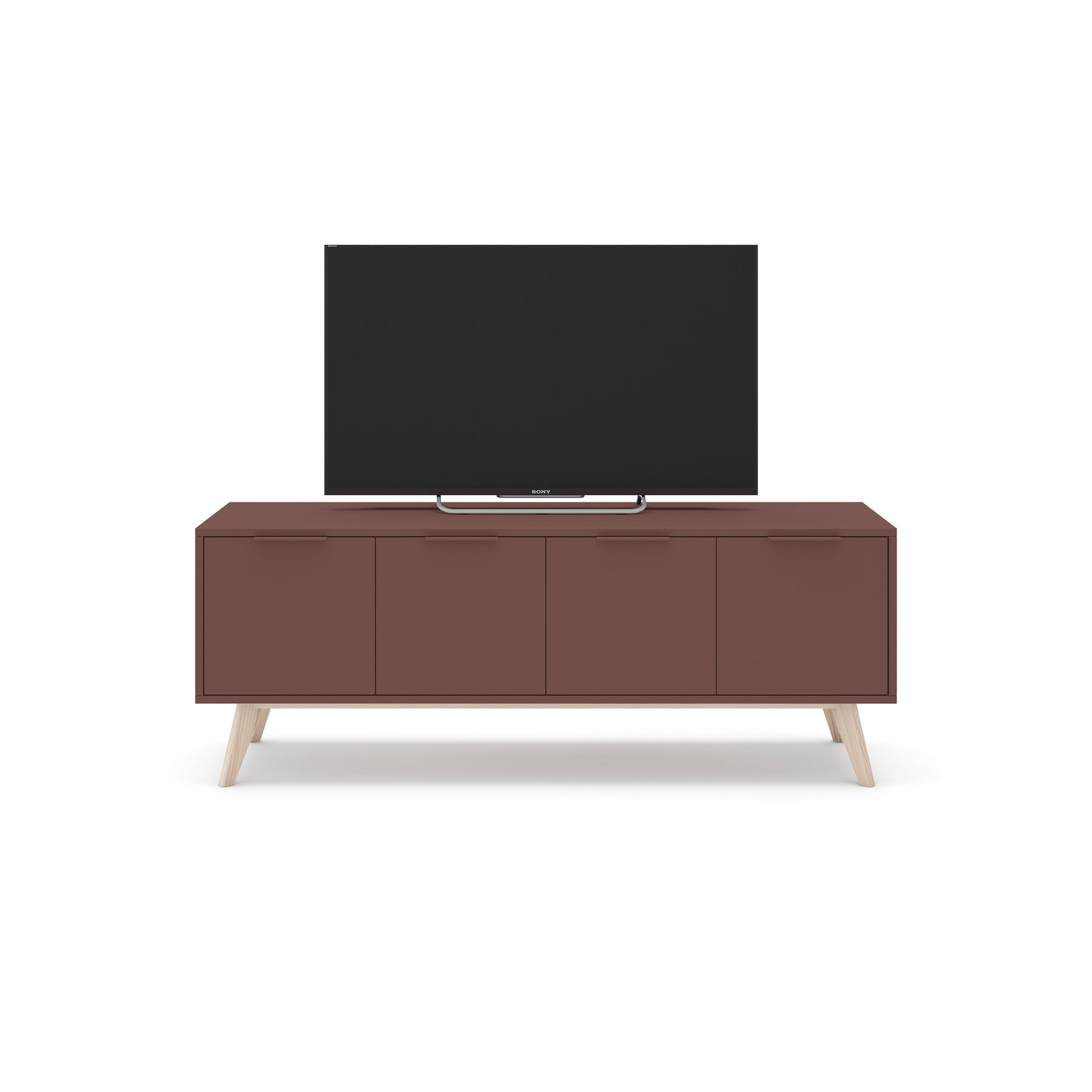 Mobile TV 4 ante in legno di pino Lith 140x53 cm