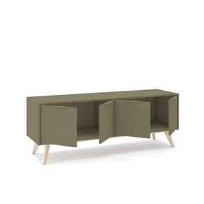 Mobile TV 4 ante in legno di pino Lith 140x53 cm