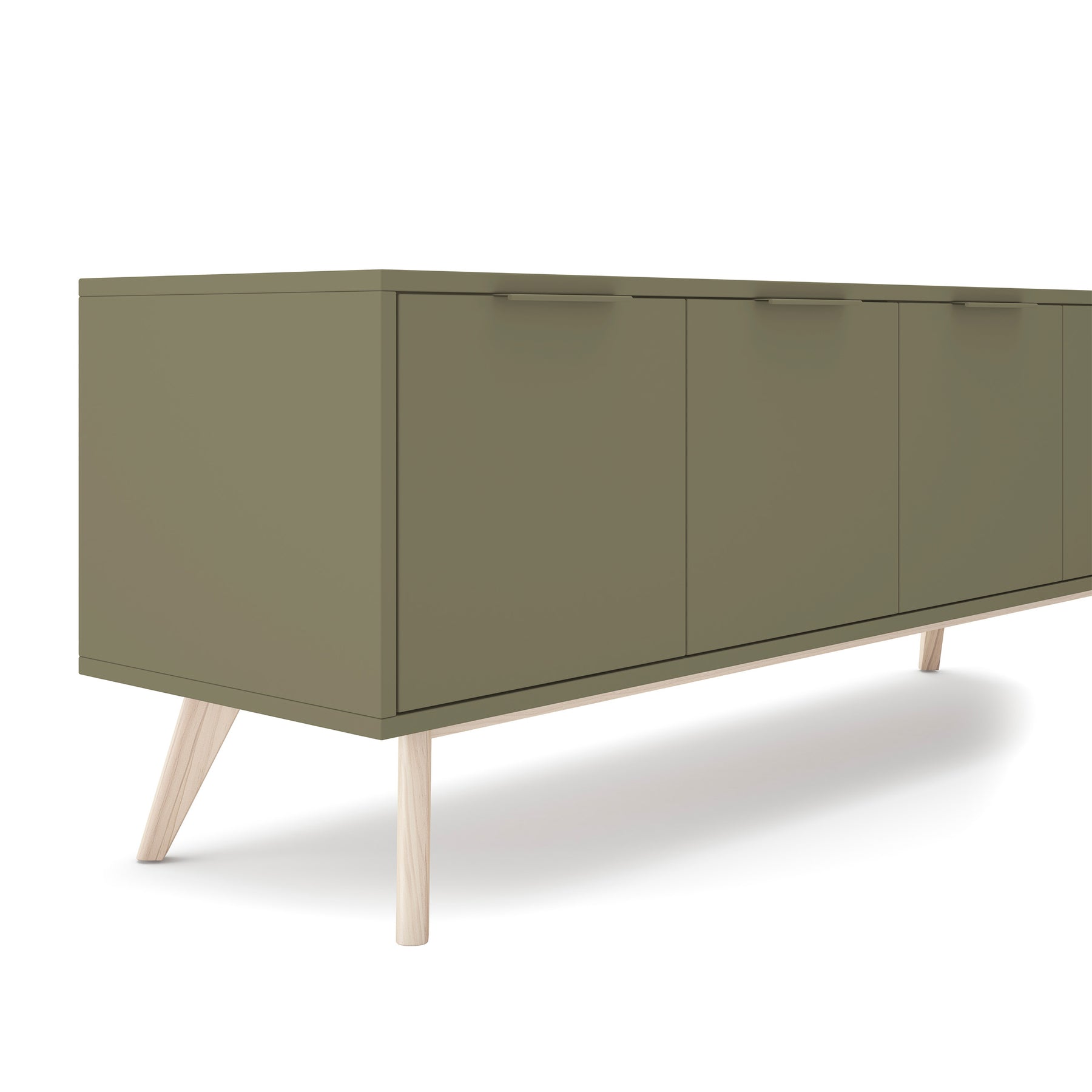 Mobile TV 4 ante in legno di pino Lith 140x53 cm