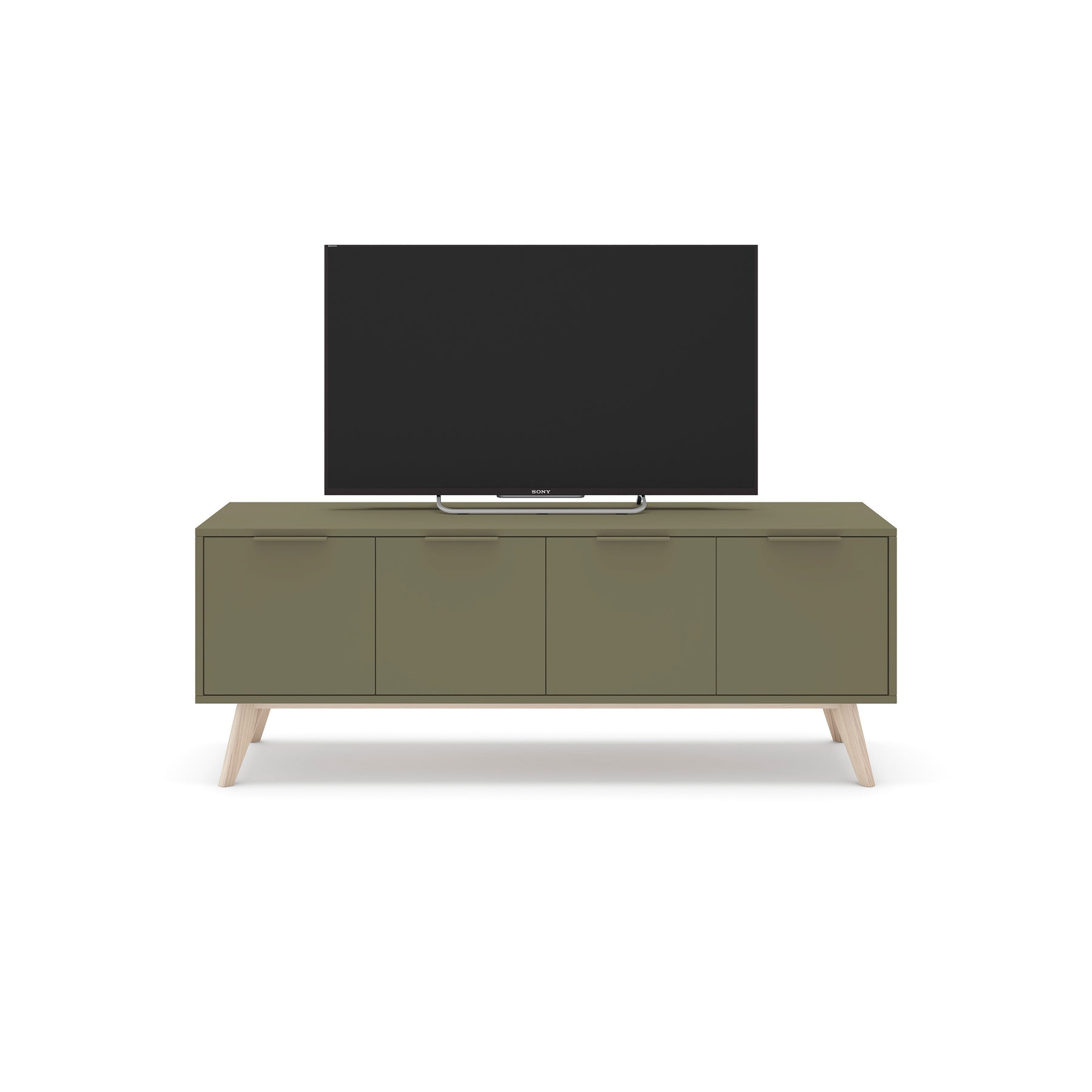 Mobile TV 4 ante in legno di pino Lith 140x53 cm