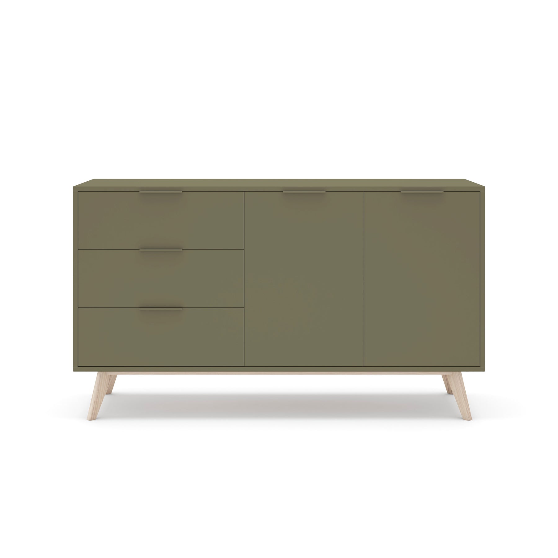Madia 2 ante 3 cassetti in legno di pino Lith 140x81 cm