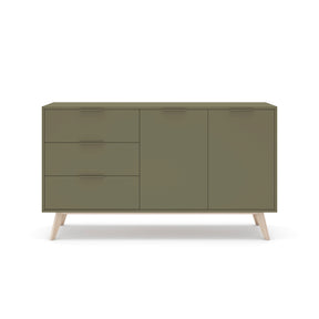 Madia 2 ante 3 cassetti in legno di pino Lith 140x81 cm