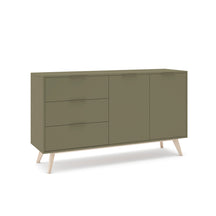 Madia 2 ante 3 cassetti in legno di pino Lith 140x81 cm