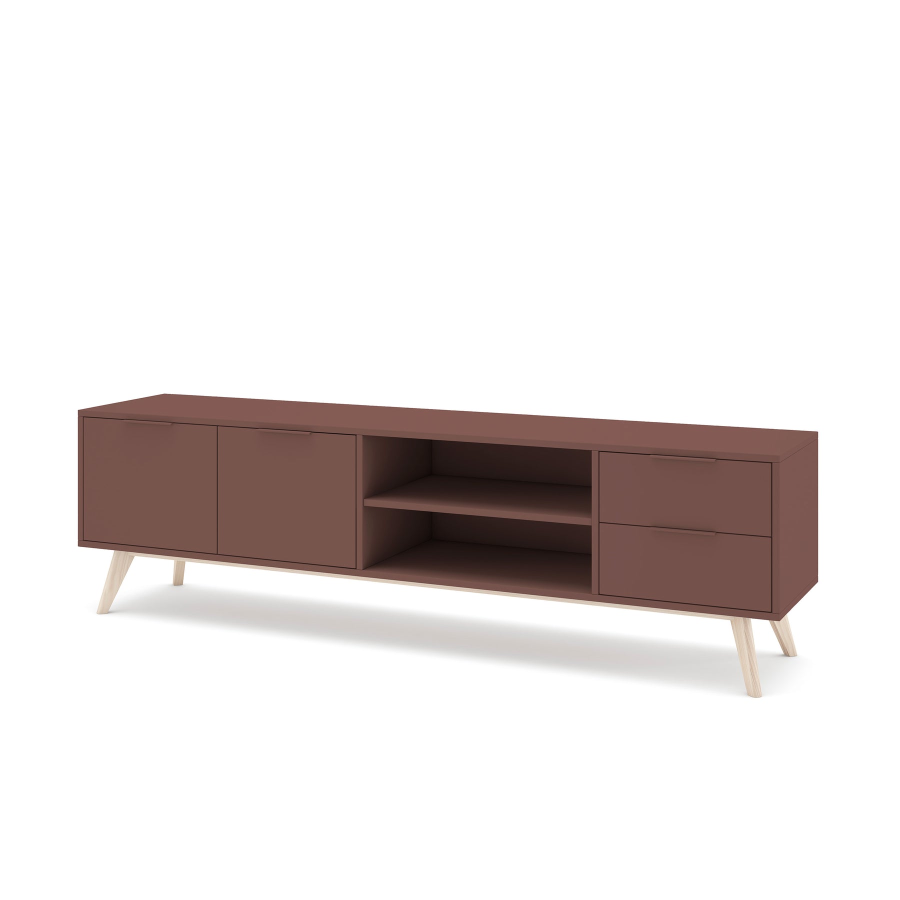 Mobile TV 2 ante 2 cassetti in legno di pino Lith 180x53 cm
