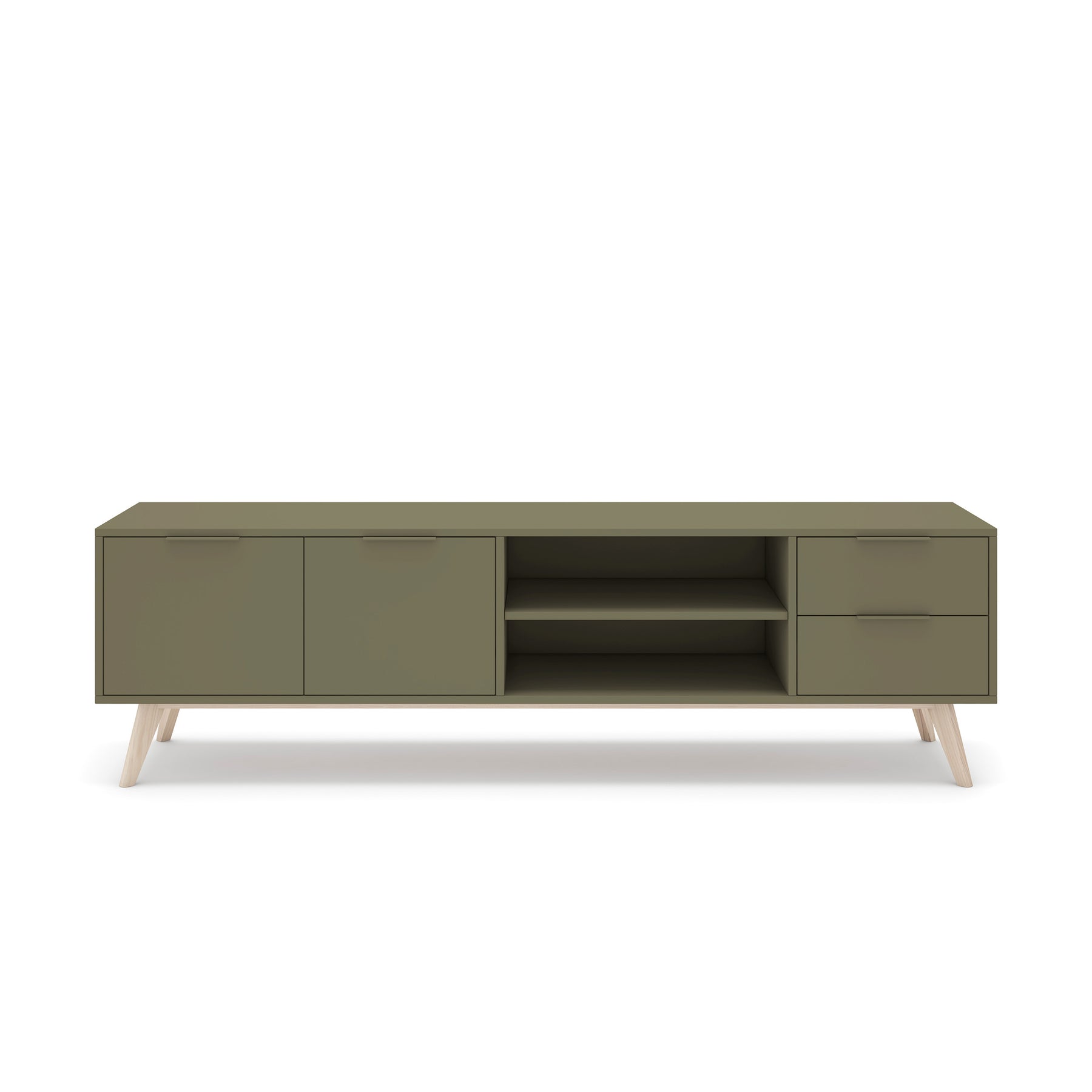 Mobile TV 2 ante 2 cassetti in legno di pino Lith 180x53 cm