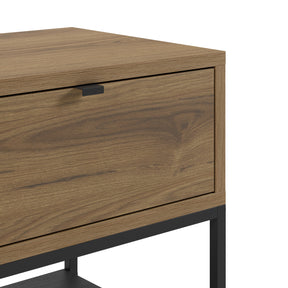 Comodino 1 cassetto con gamba in metallo Salix 45x56 cm