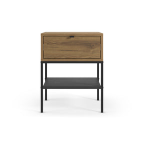 Comodino 1 cassetto con gamba in metallo Salix 45x56 cm