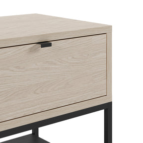 Comodino 1 cassetto con gamba in metallo Salix 45x56 cm