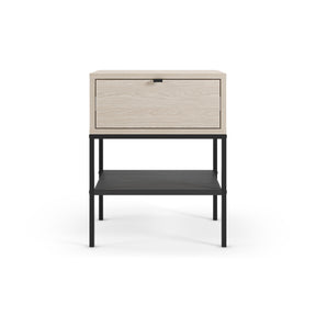 Comodino 1 cassetto con gamba in metallo Salix 45x56 cm