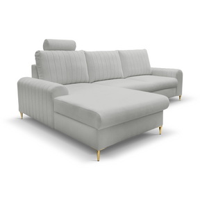 Divano letto angolare in tessuto cinigliato Firenze 251x164 cm