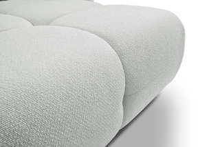 Divano letto angolare in tessuto bouclè Dublino 257x111/177 cm