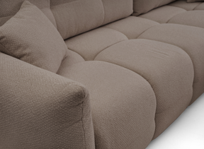 Divano letto angolare in tessuto bouclè Dublino 257x111/177 cm