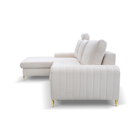 Divano letto angolare in tessuto cinigliato Firenze 251x164 cm