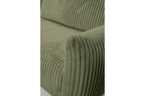 Divano letto angolare in tessuto cannettato Parigi 257x111/177 cm