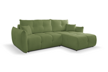 Divano letto angolare in tessuto cinigliato Dublino 257x111/177 cm